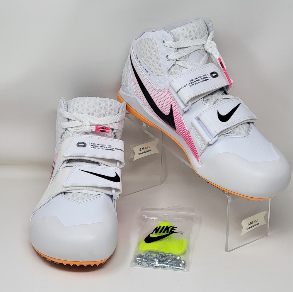 Nike Zoom Javelin Elite 3 Track White Pink Mens Size 12 AJ8119-101 New - Picture 1 of 10